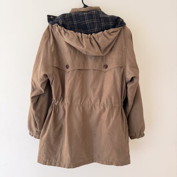 Vintage J.G. Hook Made In Ukraine Field Jacket Barn Coat S Hood Drawstring Waist - Picture 2 of 13